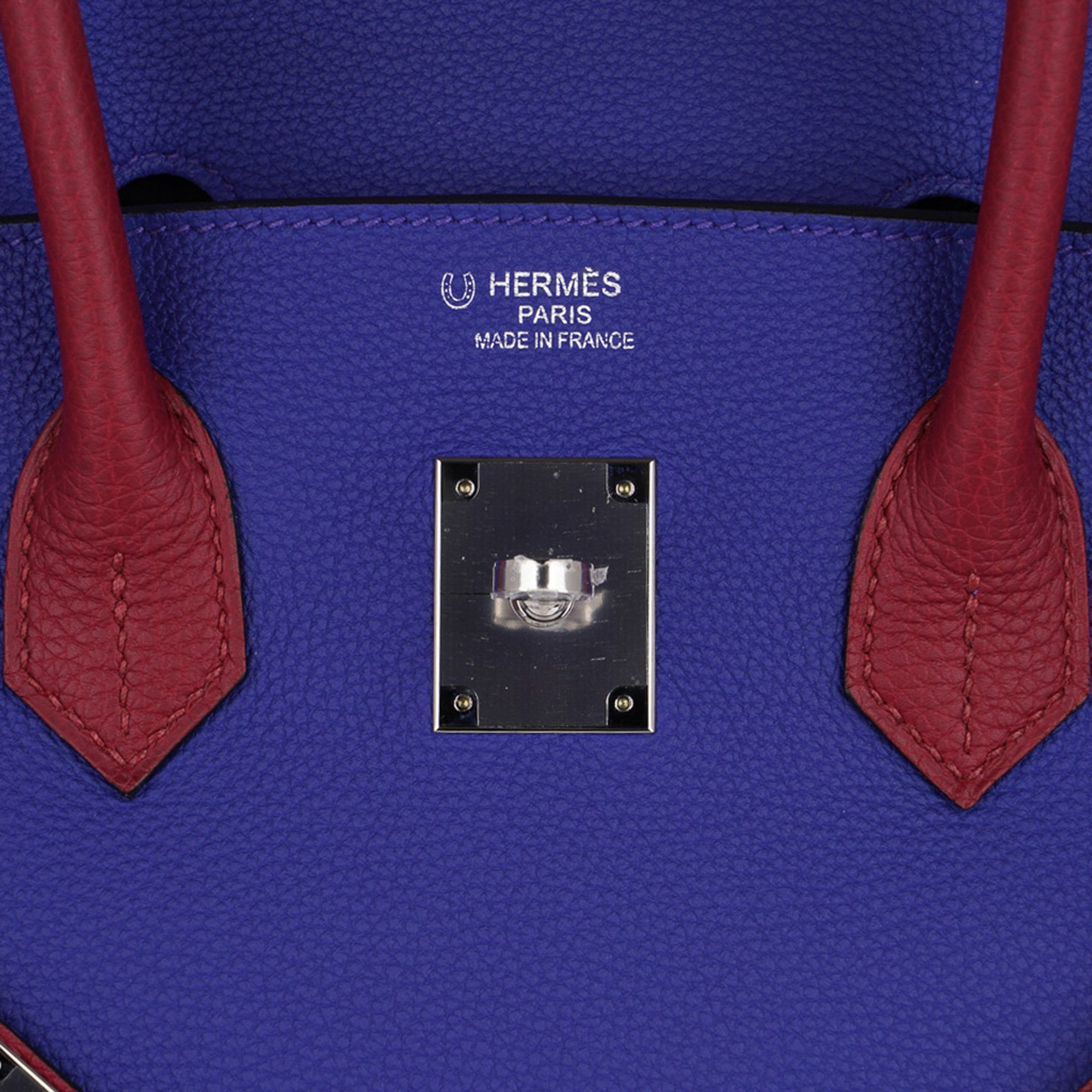 Hermes Birkin HSS 35 Bag Blue Electric Rouge Grenat Togo Palladium Har –  Mightychic