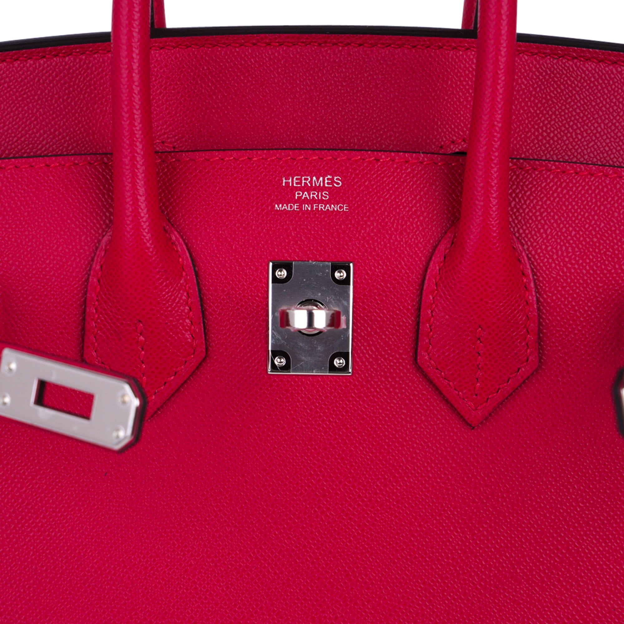 Hermes Birkin 25 Touch Framboise Veau Togo Framboise Nilo Croc Bag