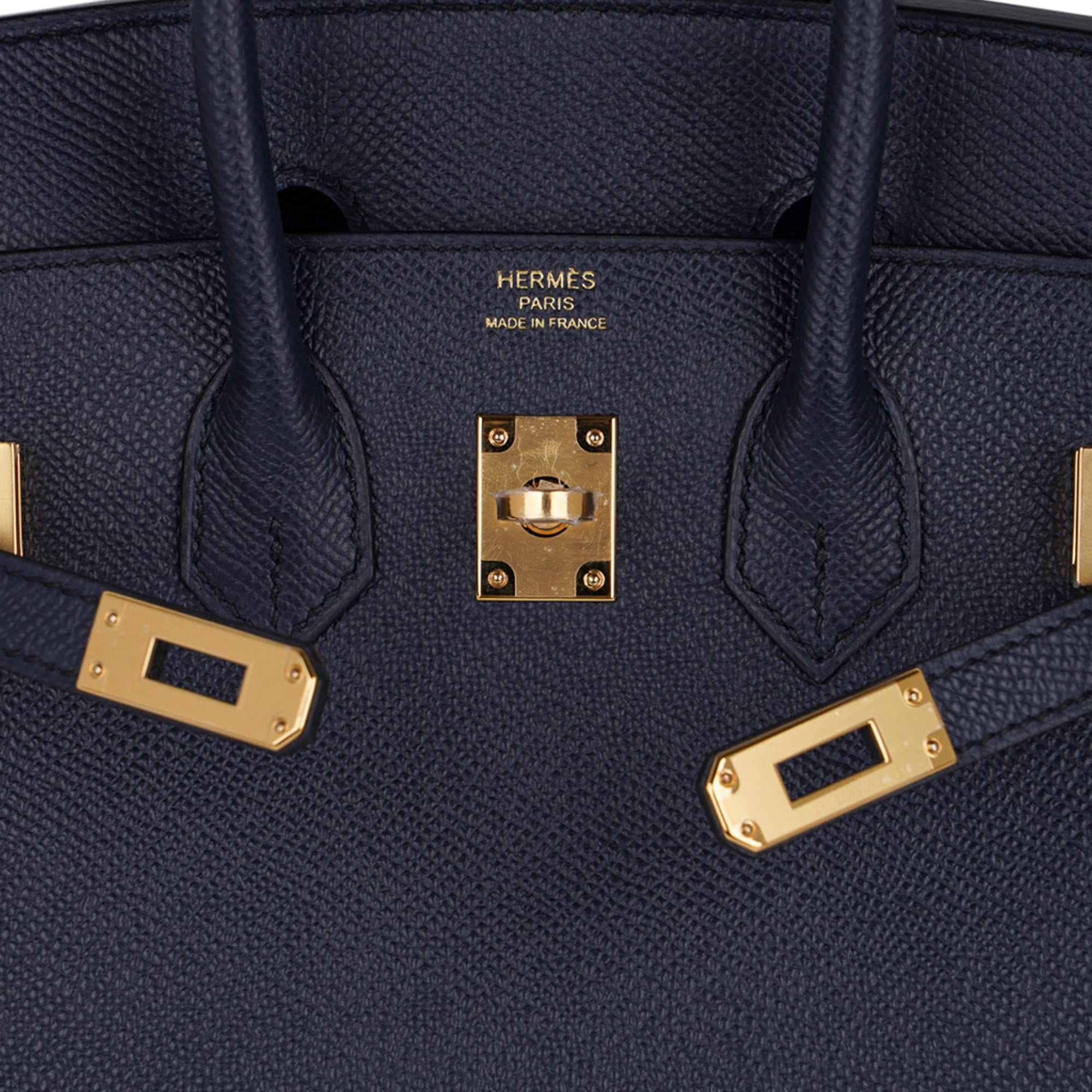 Hermes Birkin 25 Sellier Bag Bleu Indigo Gold Hardware Epsom Leather N ...