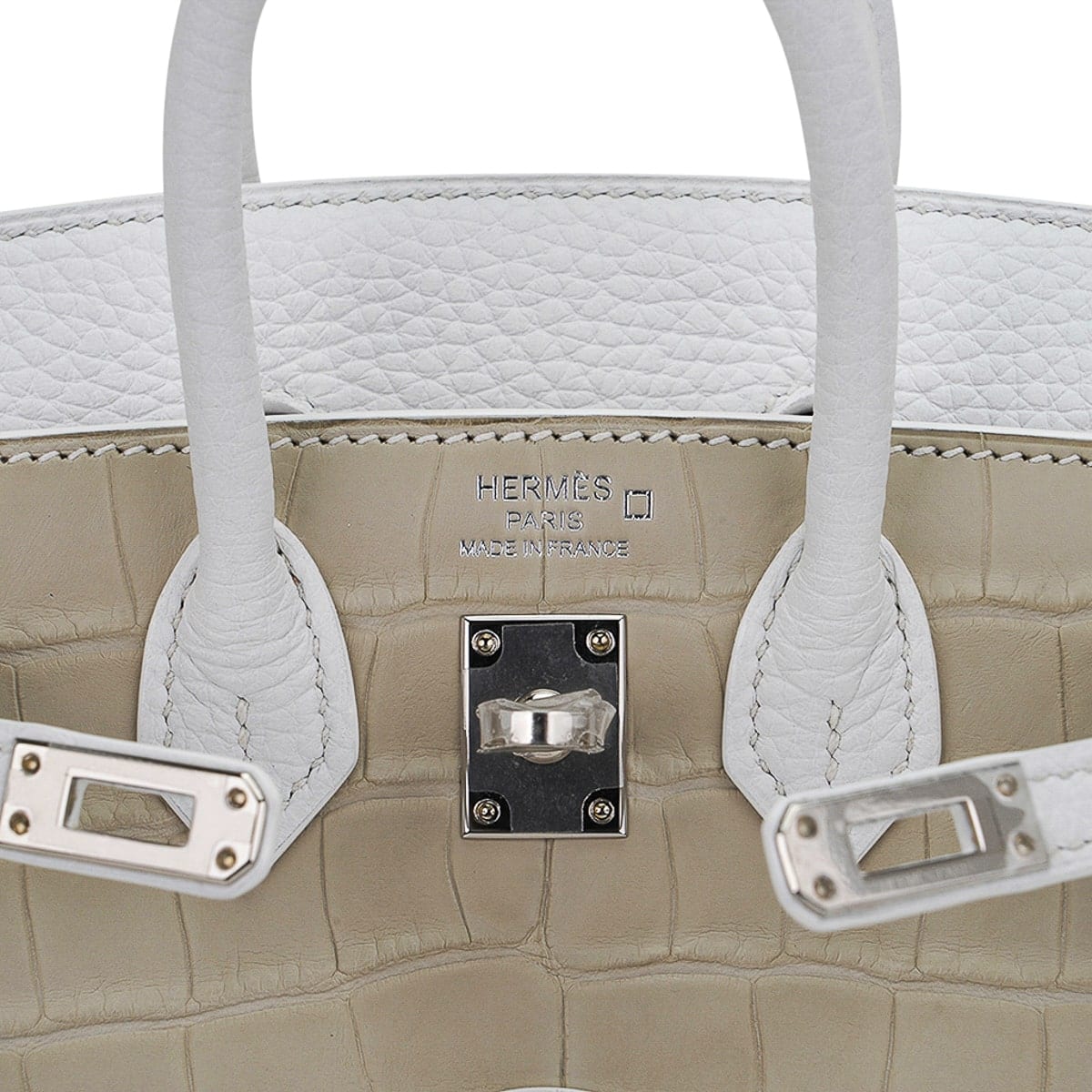 Hermes Limited Edition Birkin 20 Sellier Bag Neige (Snow) White
