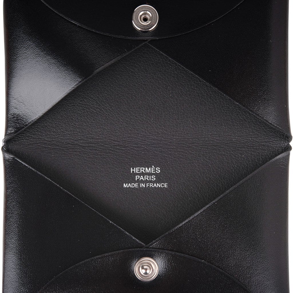 Hermes Unisex Blue Grain Leather Calvi Card Case Holder In Box - Shop  Linda's Stuff