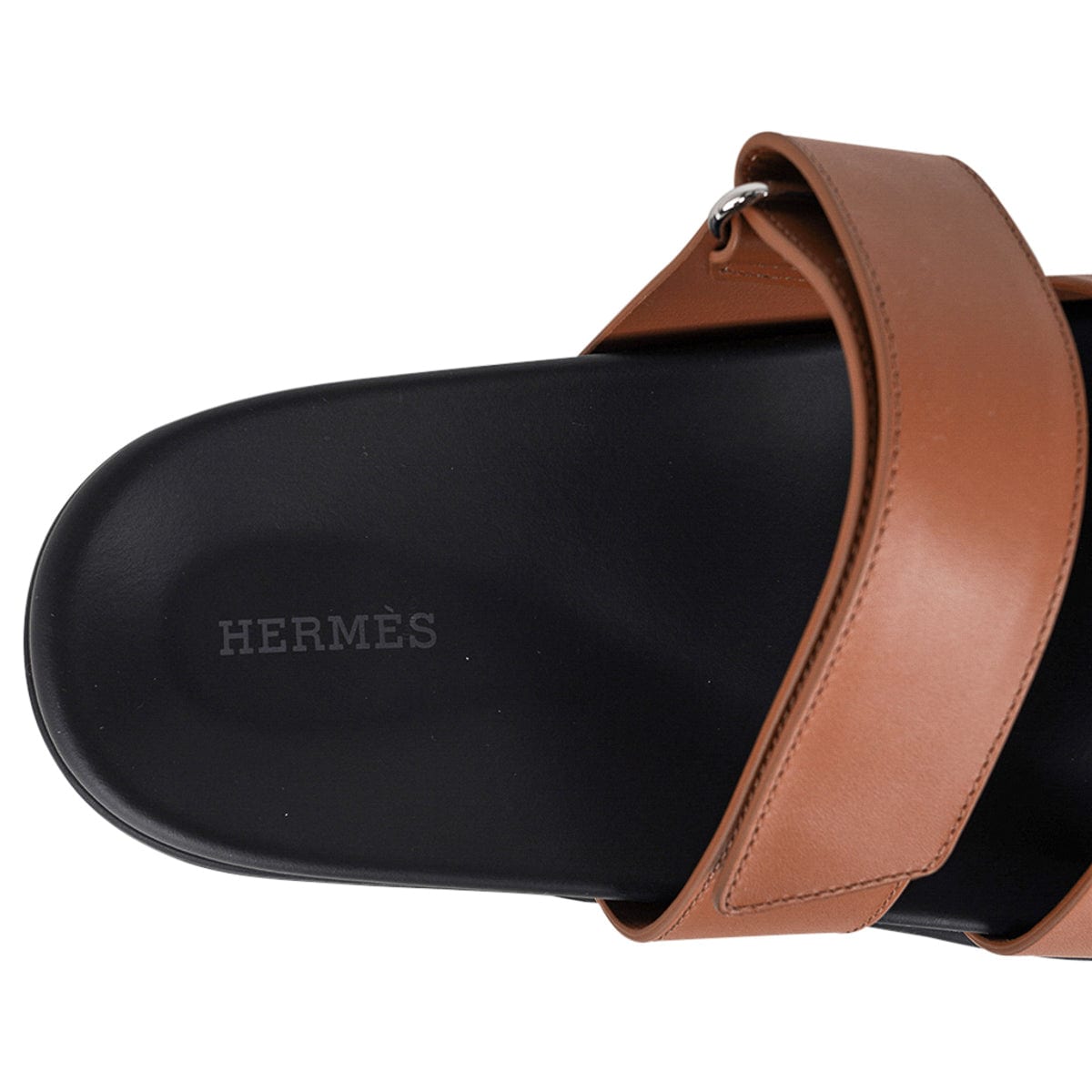 Hermes Chypre Naturel Safari Calfskin Men's Sandal 43.5