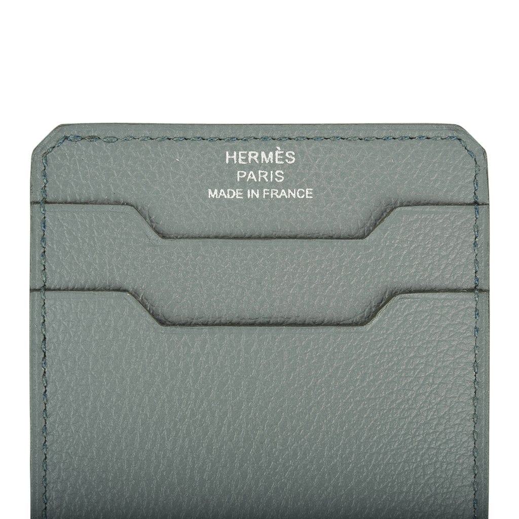 Hermes City 3CC Card Holder Vert Amande Evercolor Leather – Mightychic