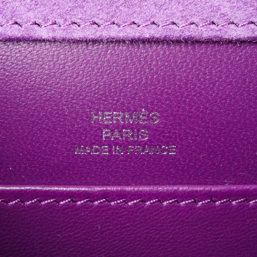 Hermes Mini Constance Bag Swarovski Crystals Design Lilac Suede