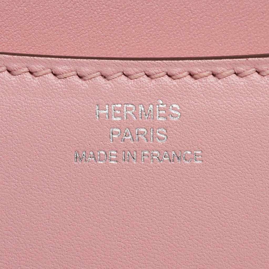 Hermes Constance 18 Mini Bag Rose Sakura Tadelakt Bougainvillea Lizard Buckle