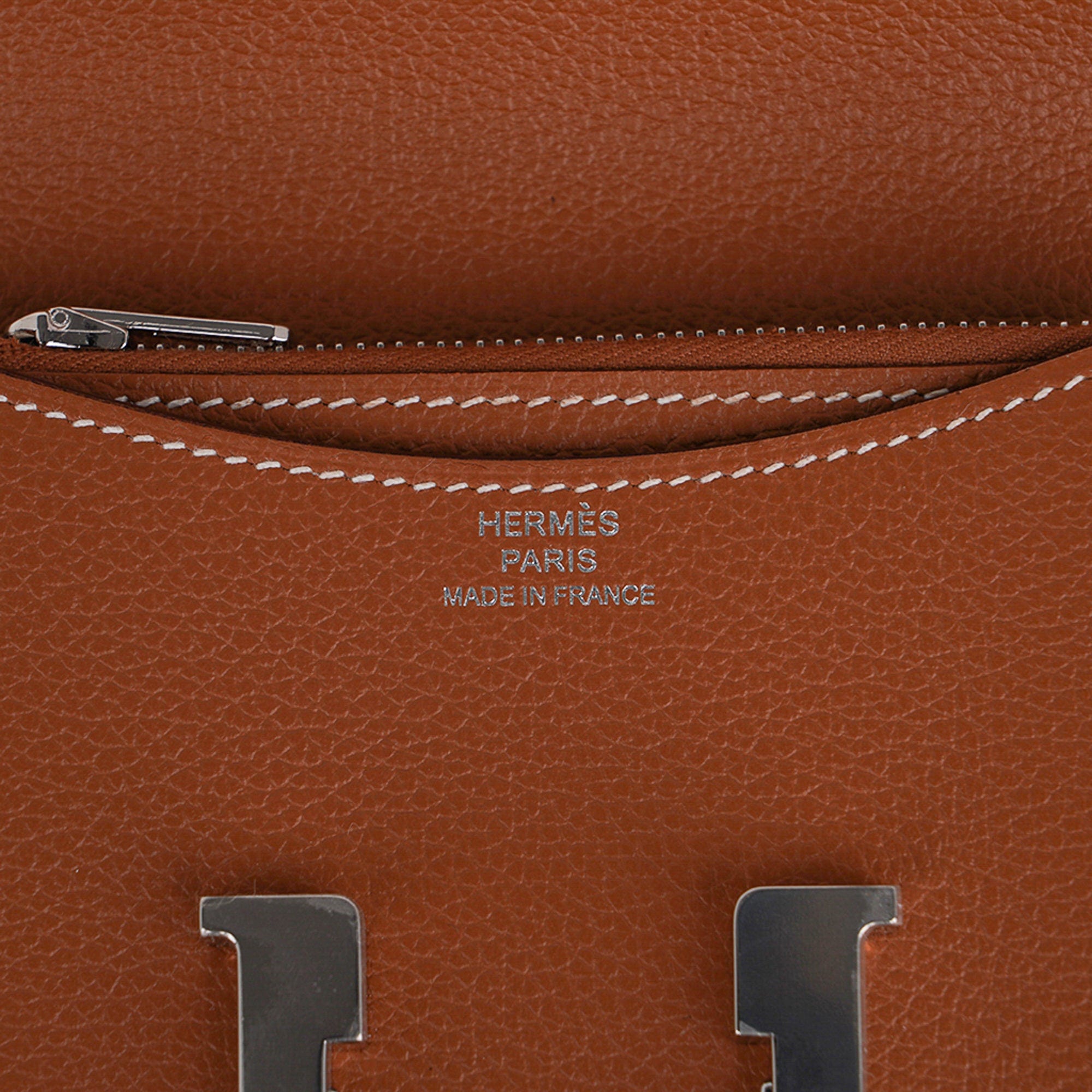 Hermes Constance Slim Wallet Waist Belt Bag Black Rose Gold Hardware at  1stDibs