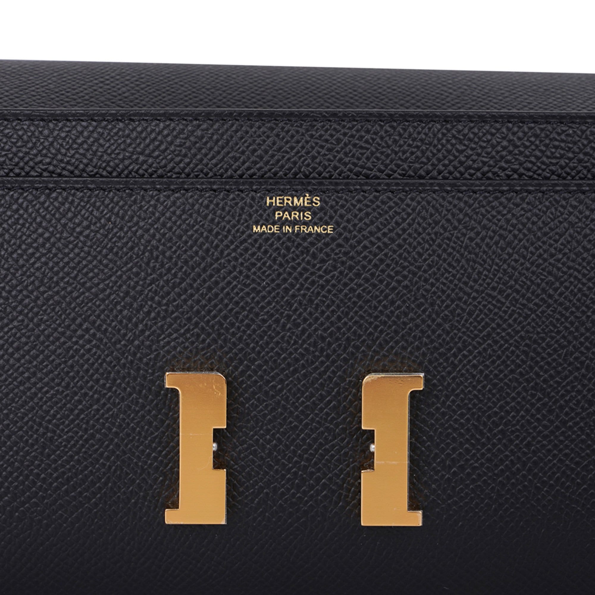 Hermes Constance Long To Go Wallet Black Epsom Gold Hardware – Mightychic