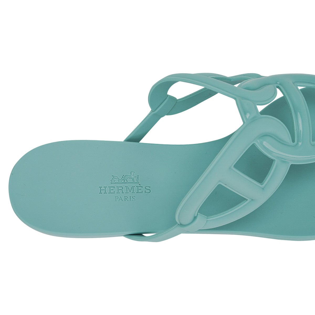 Hermes Sandal Flat Egerie Vert Embrun Limited Edition 40 / 10