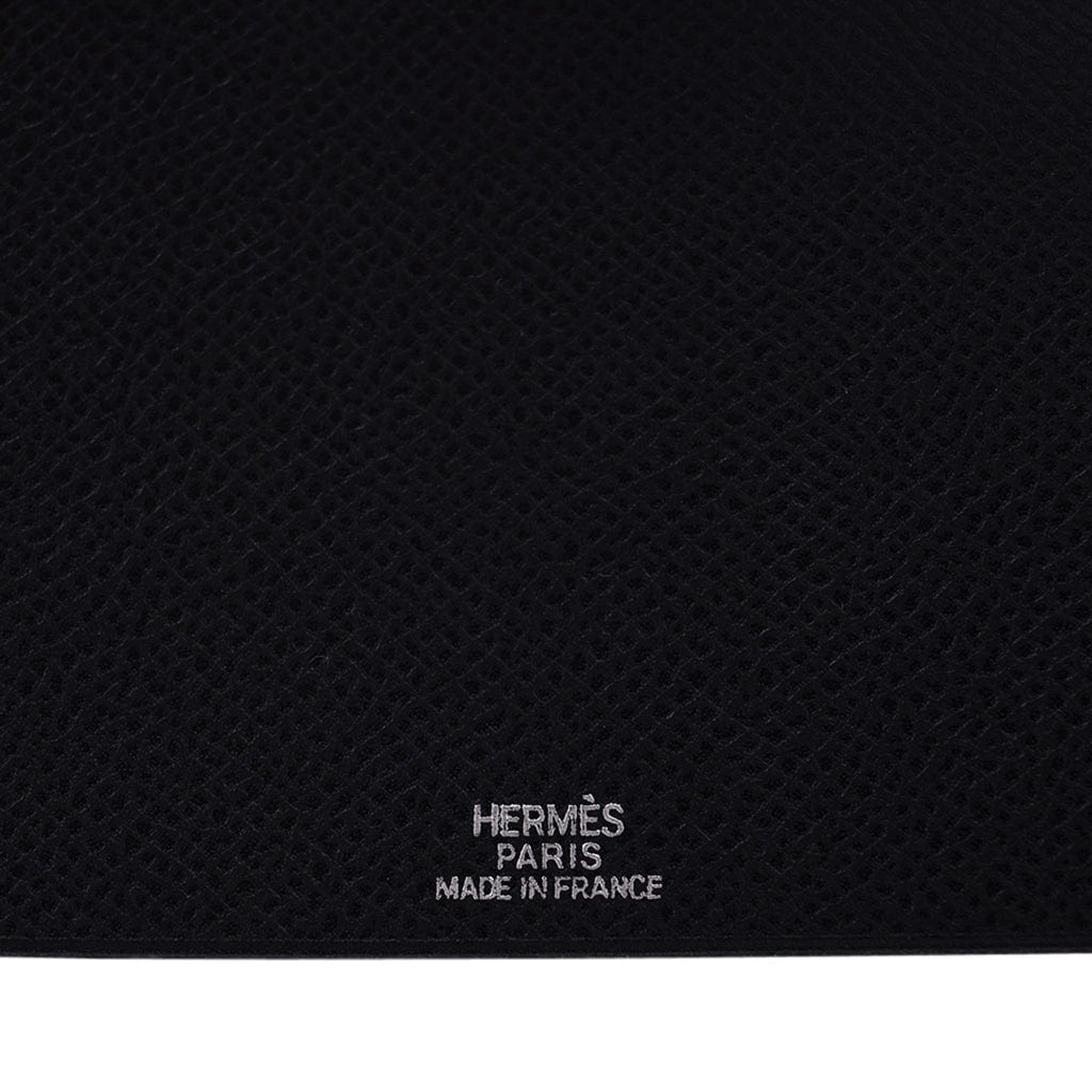 Hermes Vintage Euclide Card Case Bill Fold Black Epsom New w/ Box –  Mightychic