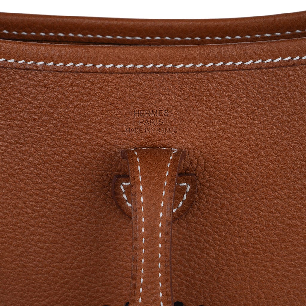 Hermes Natural Barenia Leather Evelyne I PM Bag - Yoogi's Closet