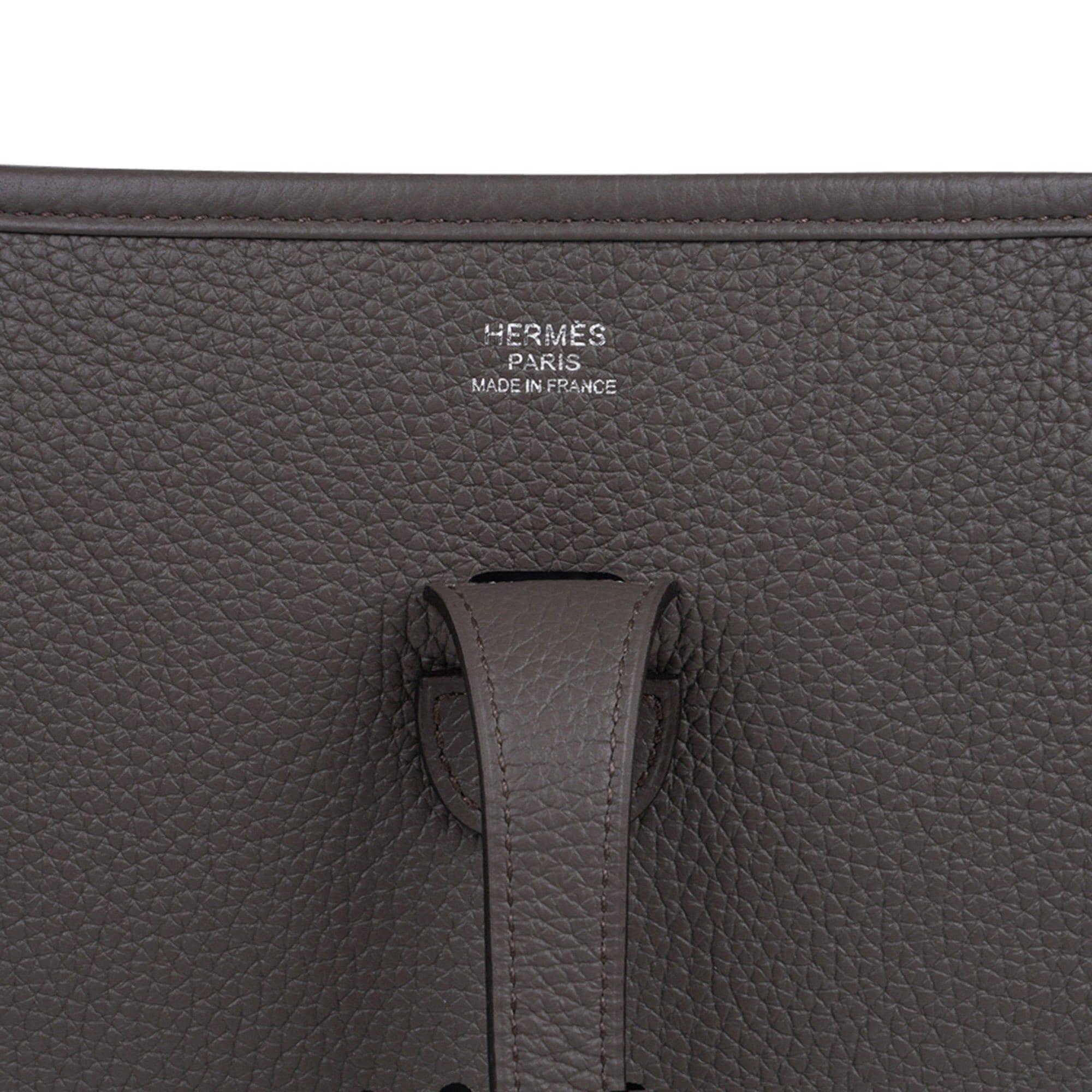 Hermès Evelyne PM Bag Etain - Clemence Leather Palladium Hardware