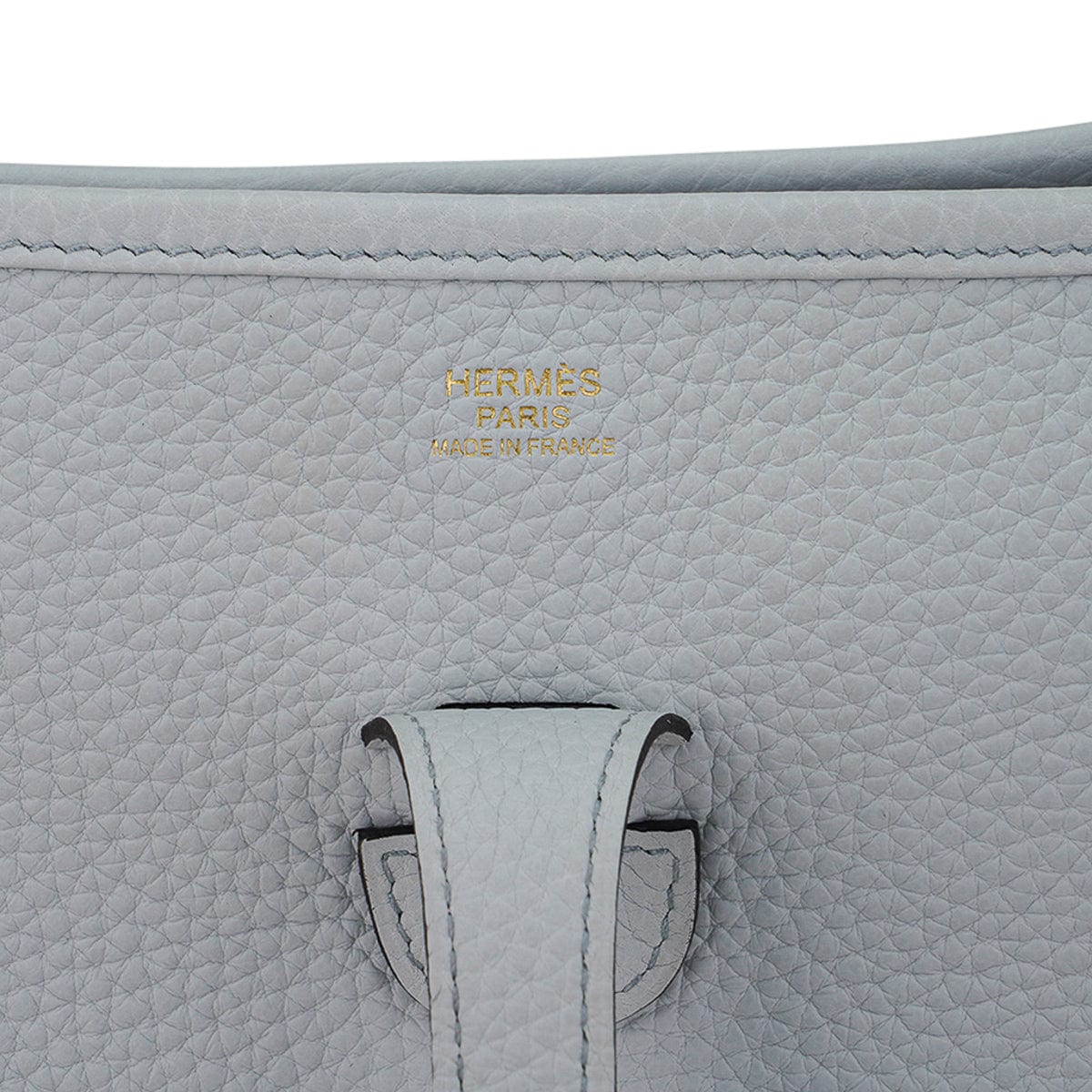 Hermes Evelyne PM Blue Pale Bag Gold Hardware Clemence Leather – Mightychic