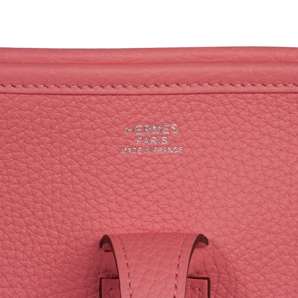 Hermes Evelyne PM Bag Rose Azalee Palladium Hardware Clemence Leather –  Mightychic
