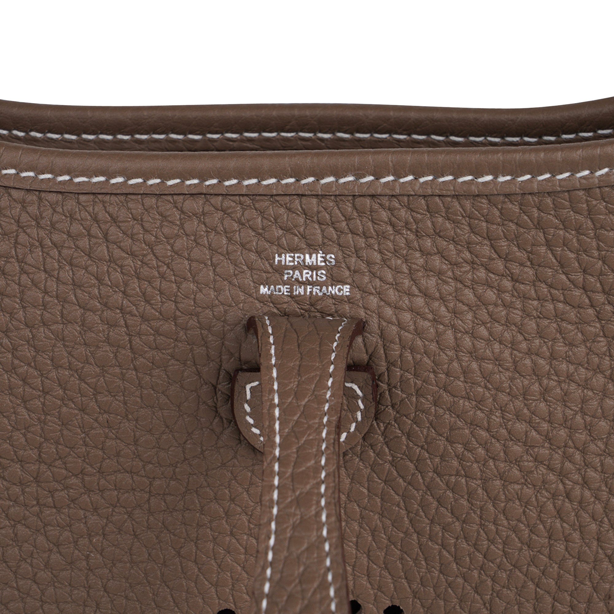 Hermes Evelyne PM Etoupe Bag Gold Hardware Clemence Leather – Mightychic