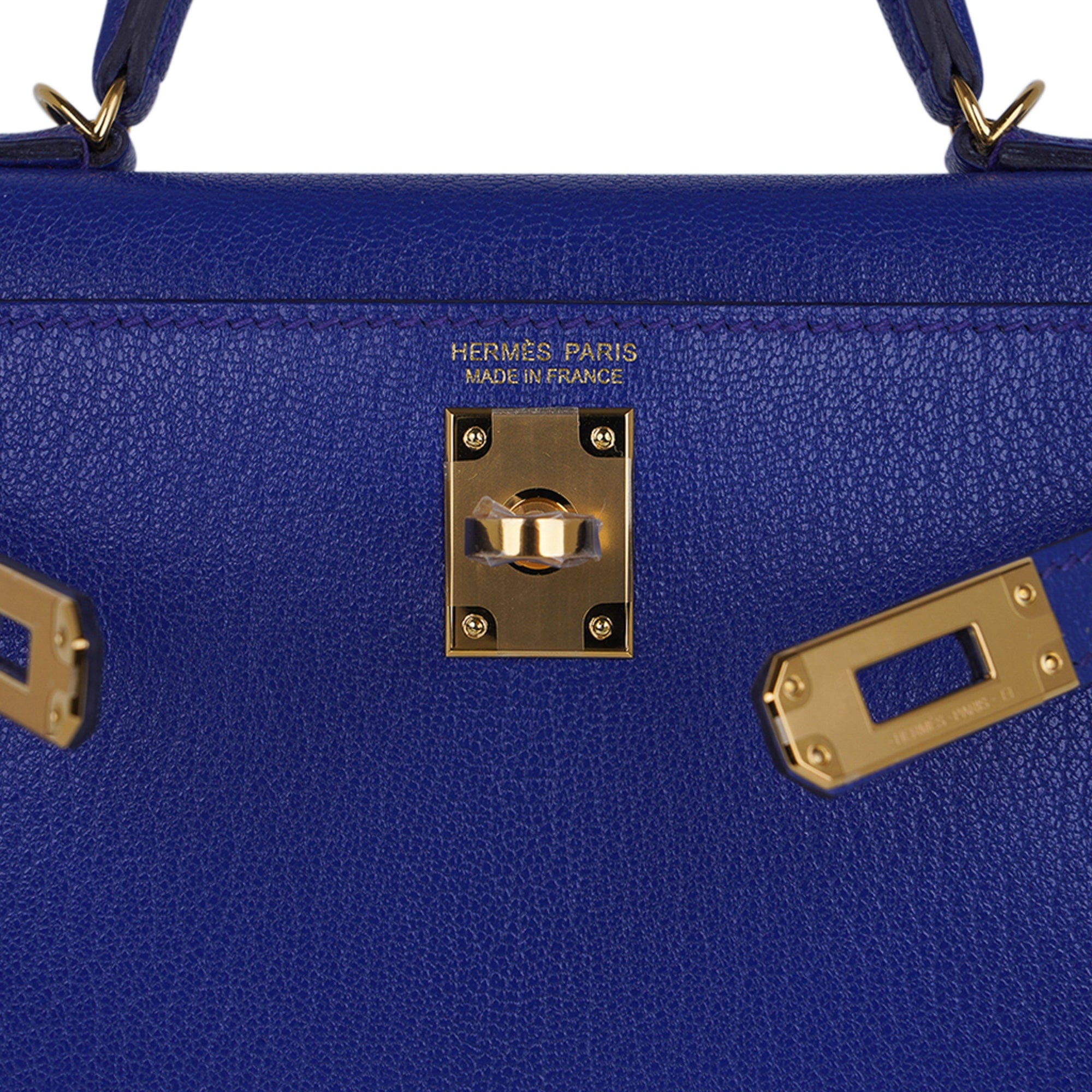 Hermes Kelly 20 Mini Sellier Bag Blue de Royal Chevre Leather Gold Har –  Mightychic