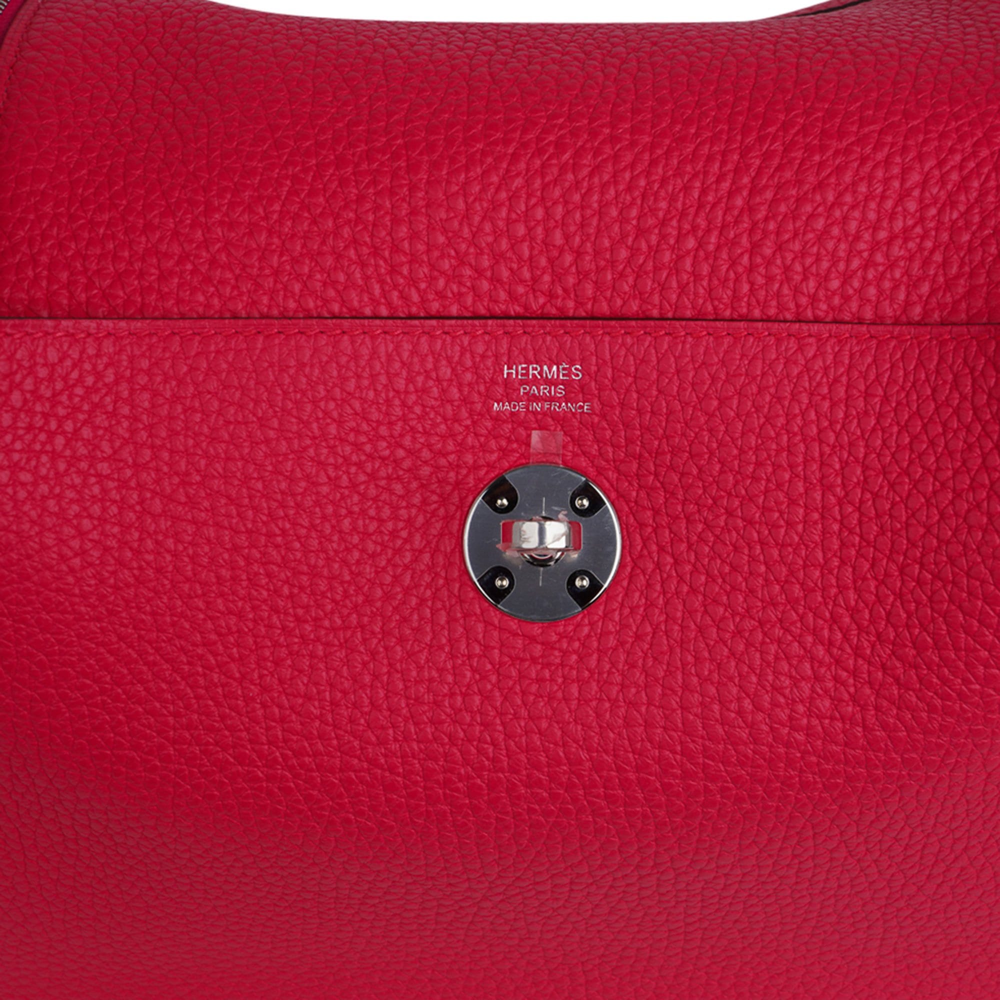 Hermes Lindy 26 Bag Rose Extreme Clemence Leather with Palladium Hardware