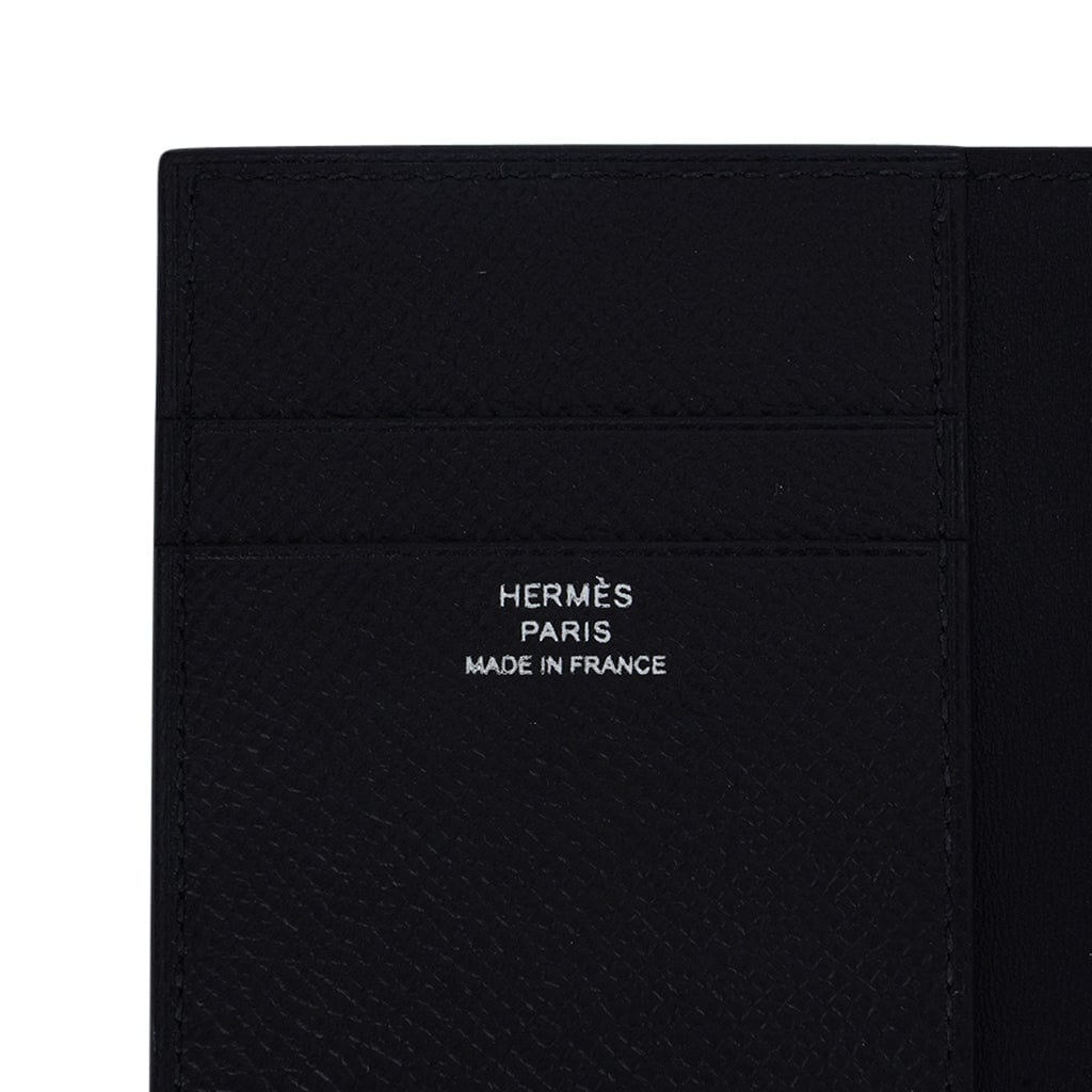Hermes MC2 Euclide Card Holder Black Epsom Leather