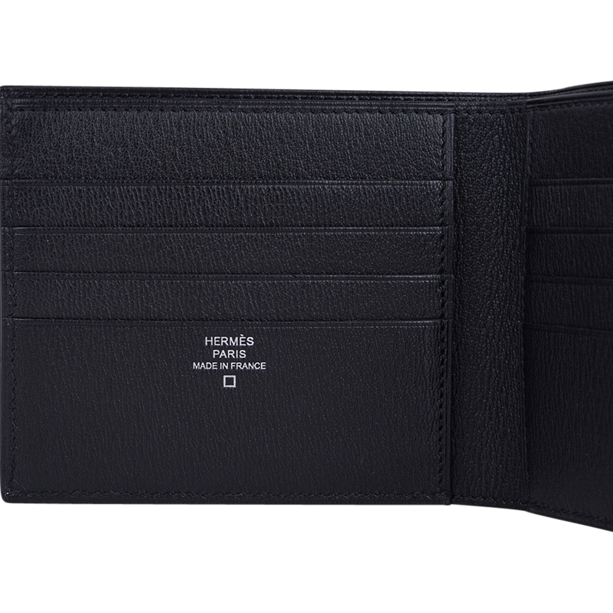 Hermes Wallet Portefeuille MC2 Copernic Black Matte Alligator New w/ Box