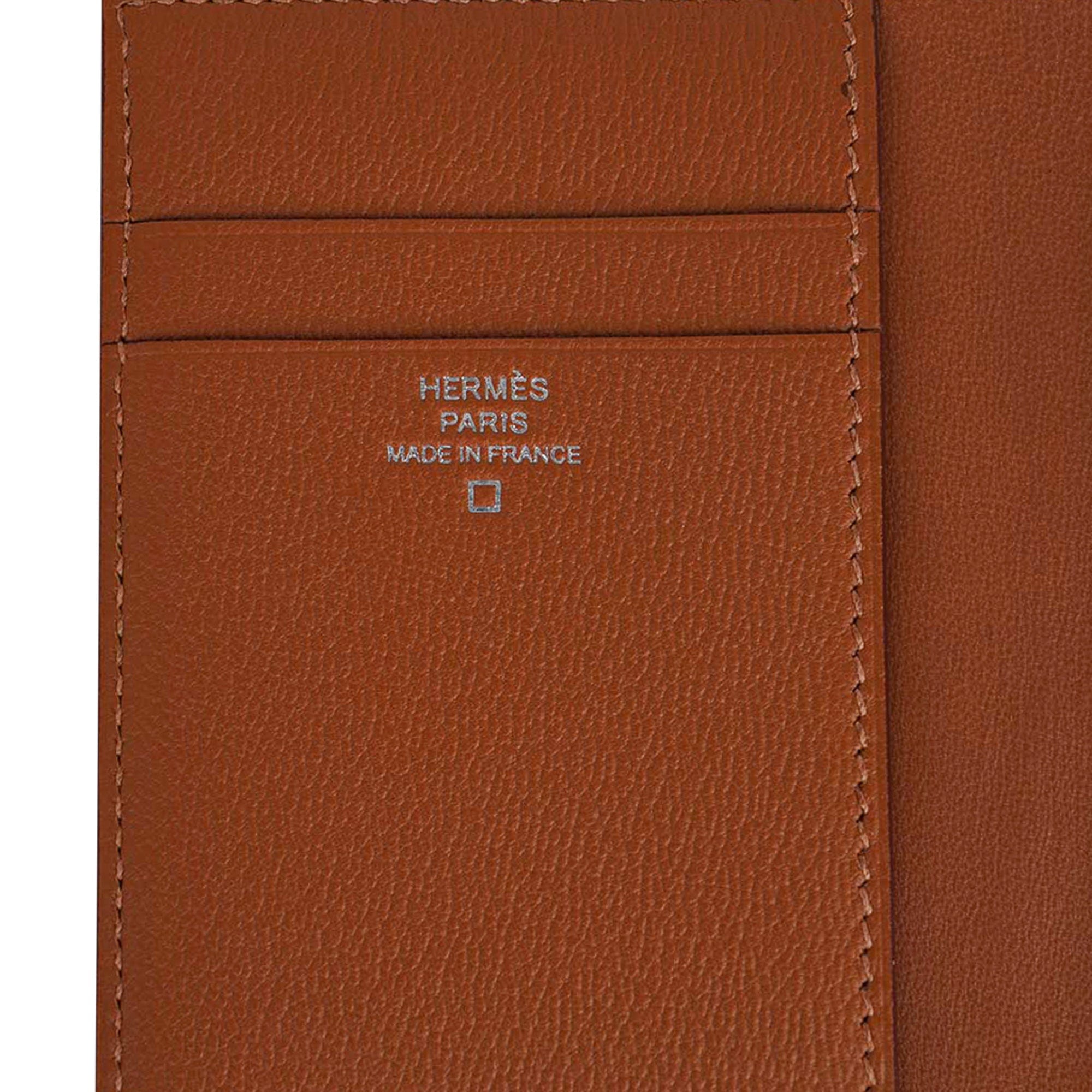 Hermes Gold Evercolor Leather MC² Euclide Card Holder Hermes