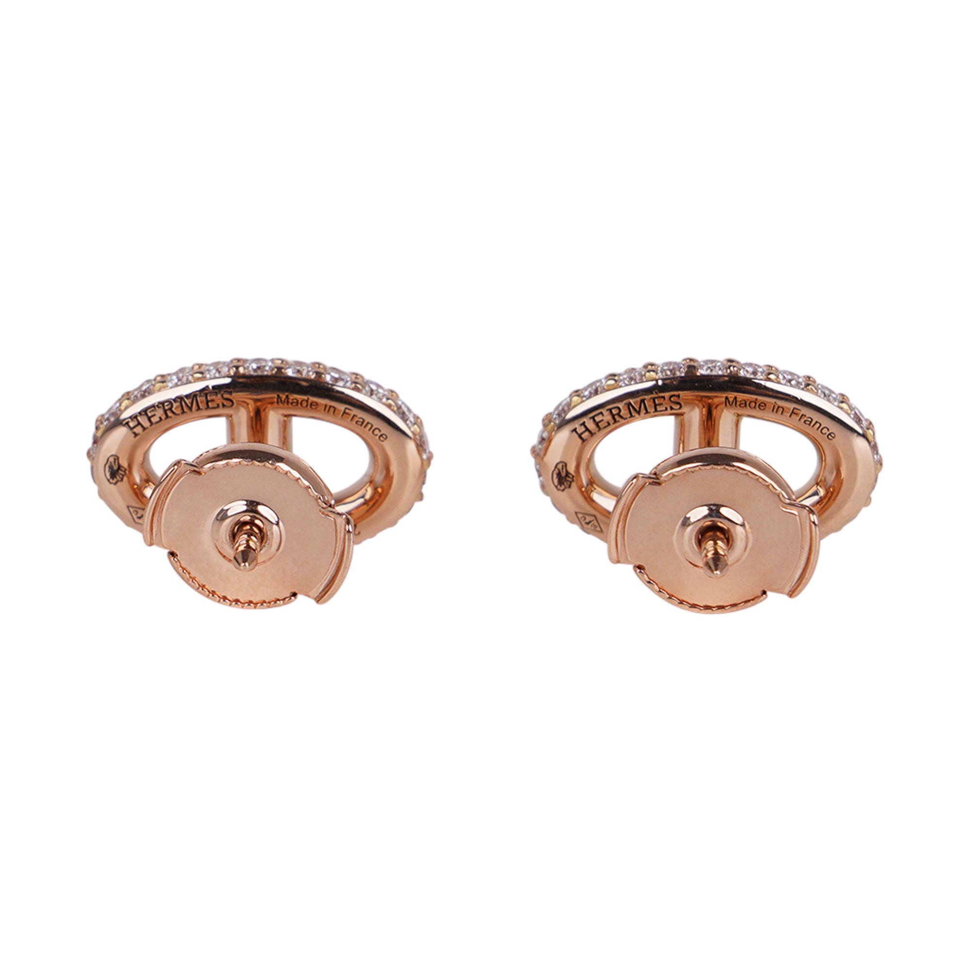 Hermes New Farandole Diamond Rose Gold Earrings – Mightychic