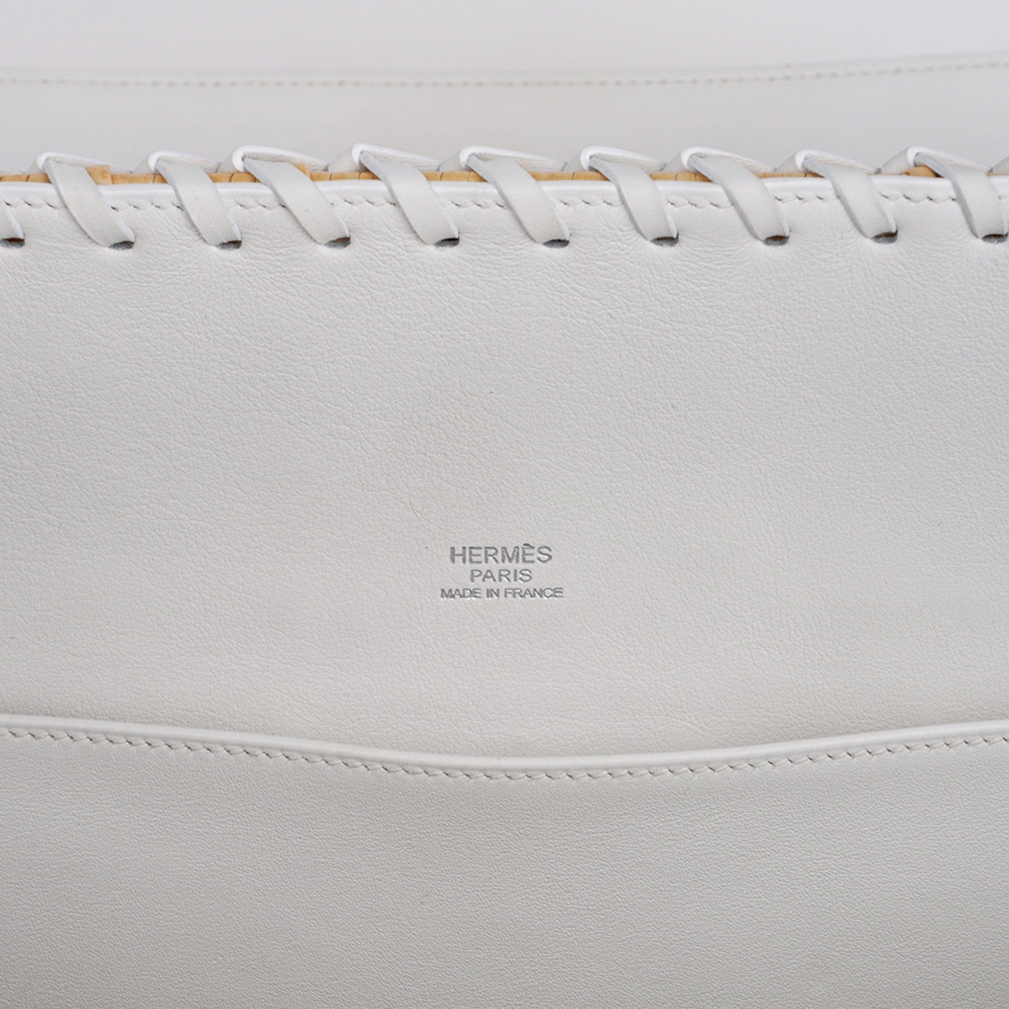 Hermès White Mini Kelly Picnic 20cm of Osier Wicker and Swift