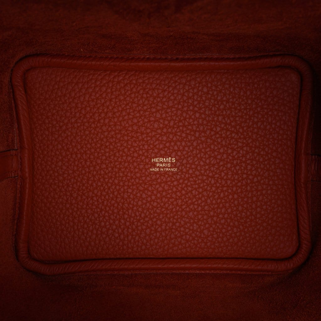 Hermes Lock 18 Bag Cuivre Gold Hardware Clemence Leather