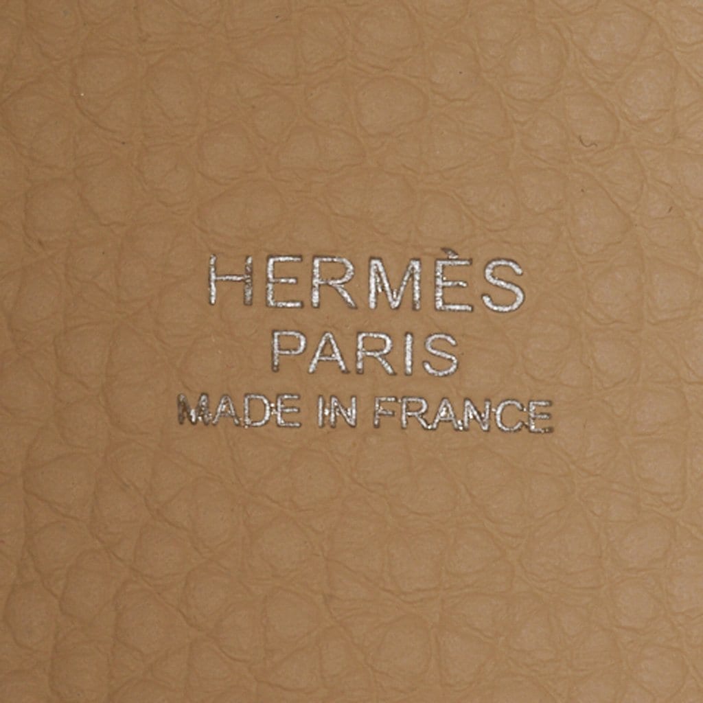Hermes Picotin Lock 18 Eclat Bag Nata / Terre Battue Tote Clemence Palladium