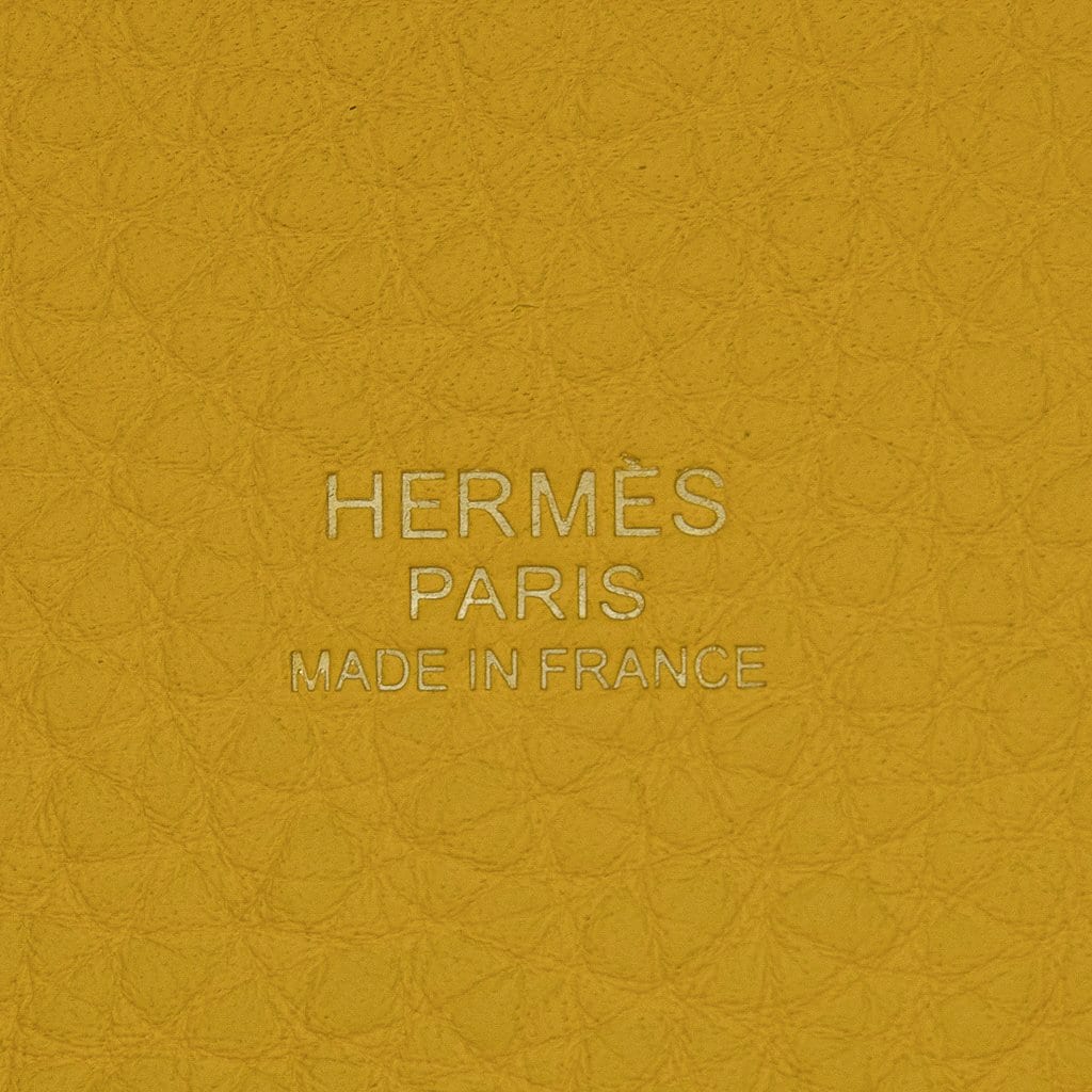 Hermes Picotin Lock 18 Casaque Bag Lime / Nata Bi-Color Tote Clemence  Palladium at 1stDibs