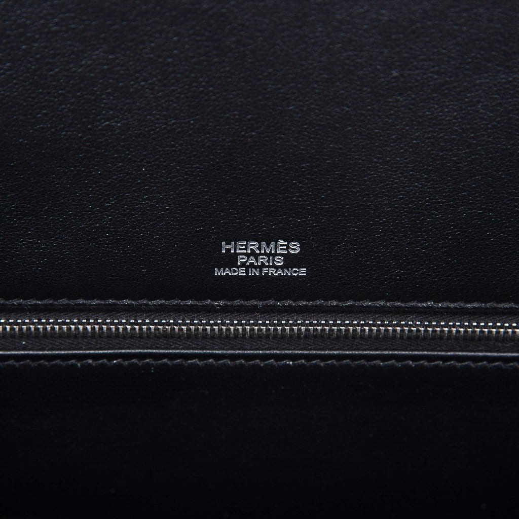 HERMÈS Limited Edition Pochette Birkin Shadow clutch in Black Swift leather  [Consigned]-Ginza Xiaoma – Authentic Hermès Boutique