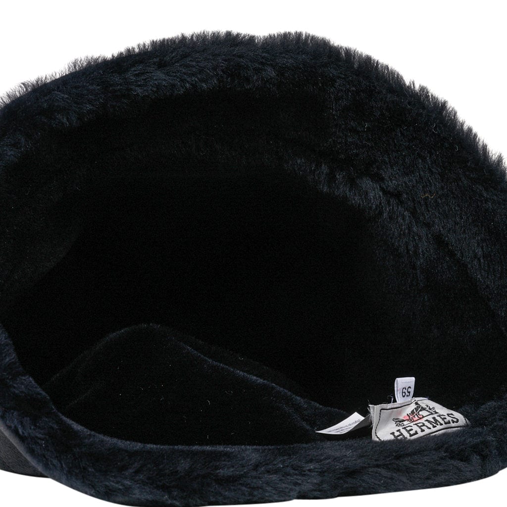 Hermes Women's Shearling Lambskin Bucket Hat 59 New