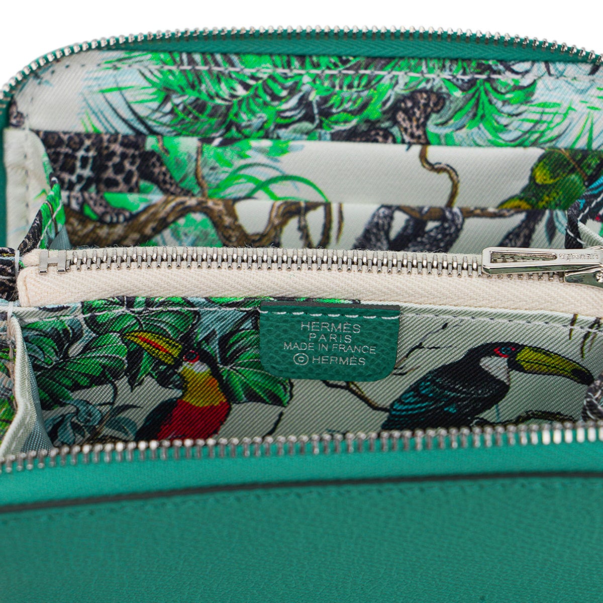 HERMES compact Silk'in wallet in zanzibar epsom leather - VALOIS