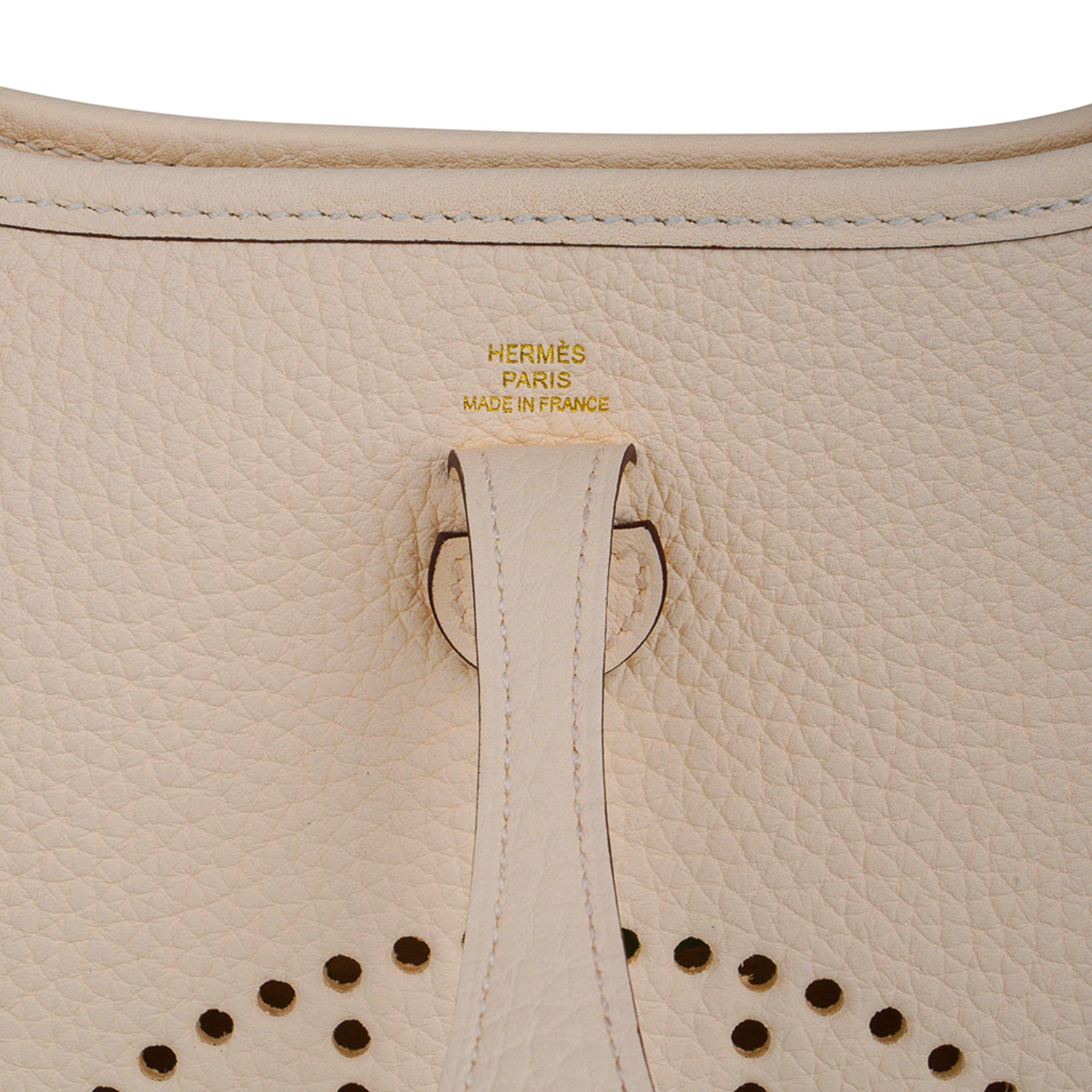 Hermès Evelyne 16 e TPM Bag Nata Clemence Ivory White Leather