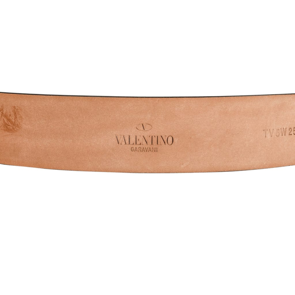 Valentino Belt Bottle Green Patent Leather Bold Diamante Buckle 80 / 32 New