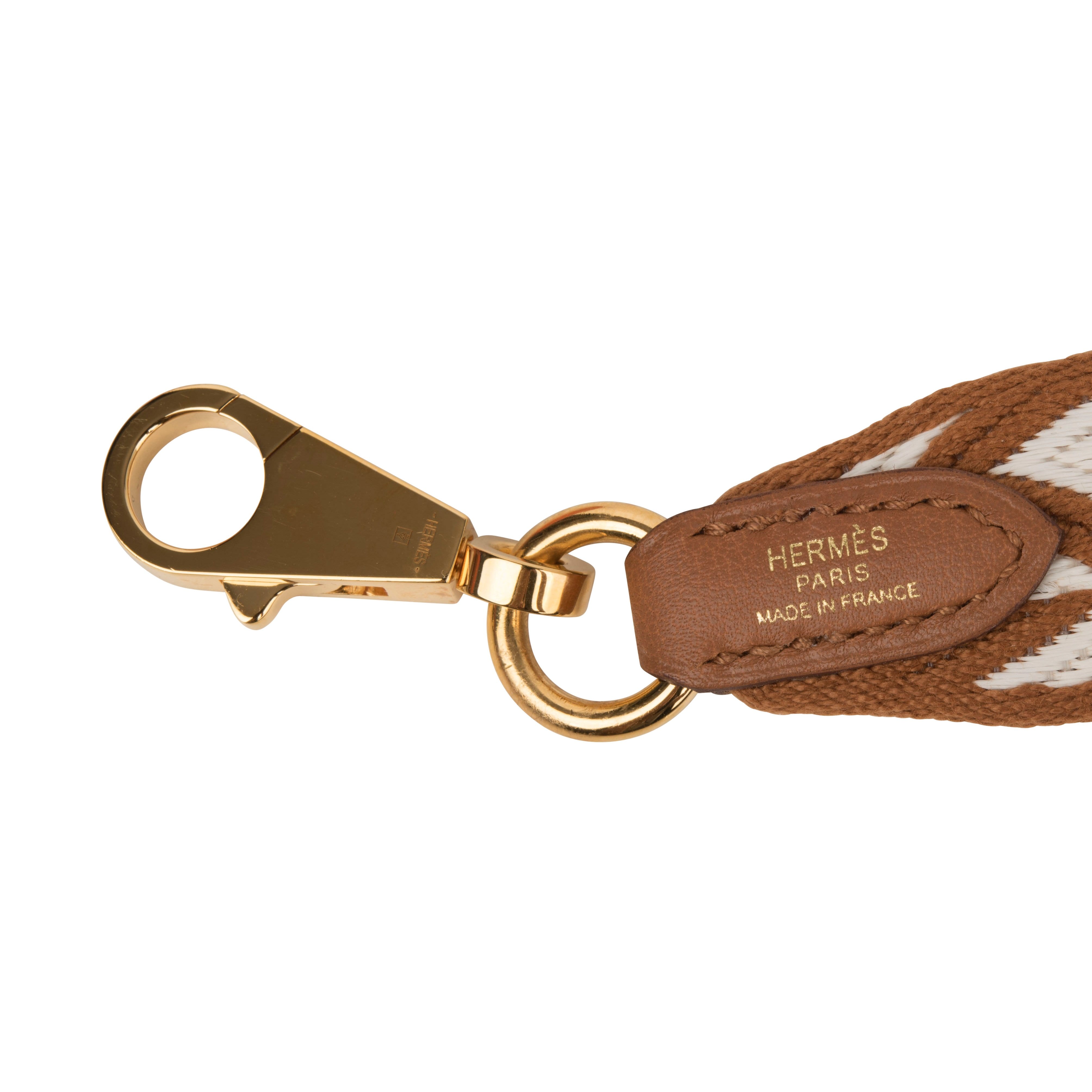 Hermes Bag Strap Sangle Cavale 25 MM Gold / Ecru Swift Gold – Mightychic