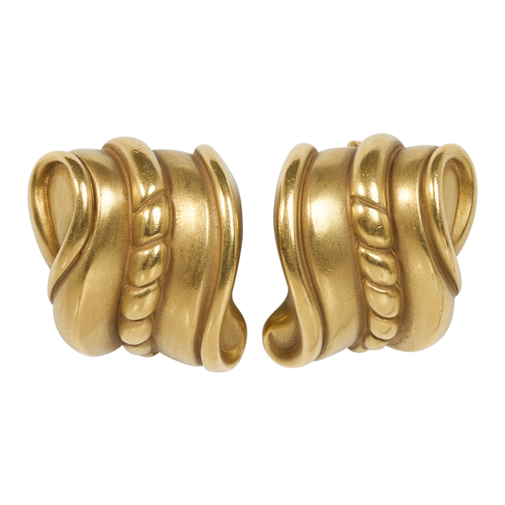 Barry Kieselstein-Cord  Omega Collection 18K Gold Earrings