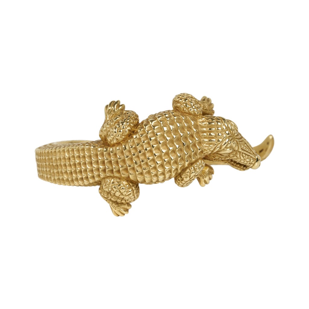 Barry Kieselstein-Cord Alligator Cuff Bracelet 18k Gold