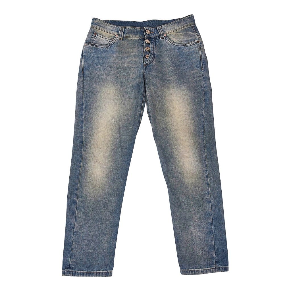 Brunello Cucinelli Jeans Button Fly Medium Distressed Wash Rear Pocket ...