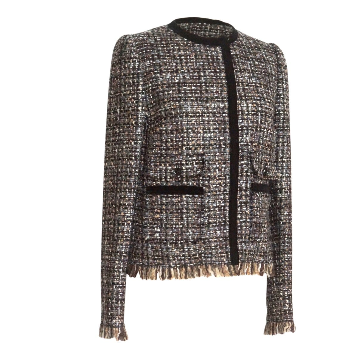 Dolce&Gabbana Jacket Luxurious Fantasy Tweed Velvet Details 44 / 10 - mightychic