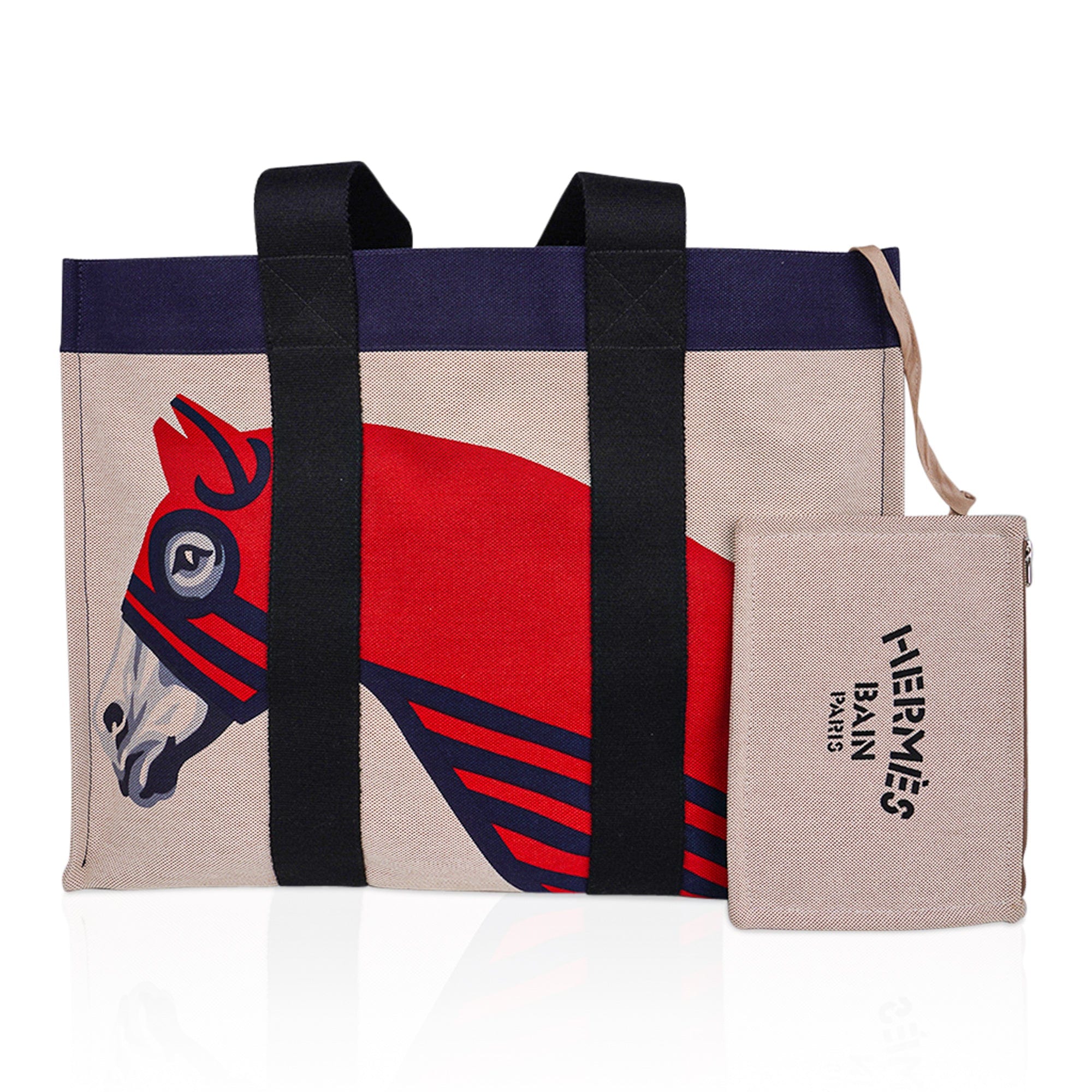 HERMES Overall handle Beach bag Shopper/Bag Tote Bag cotton Multicolore