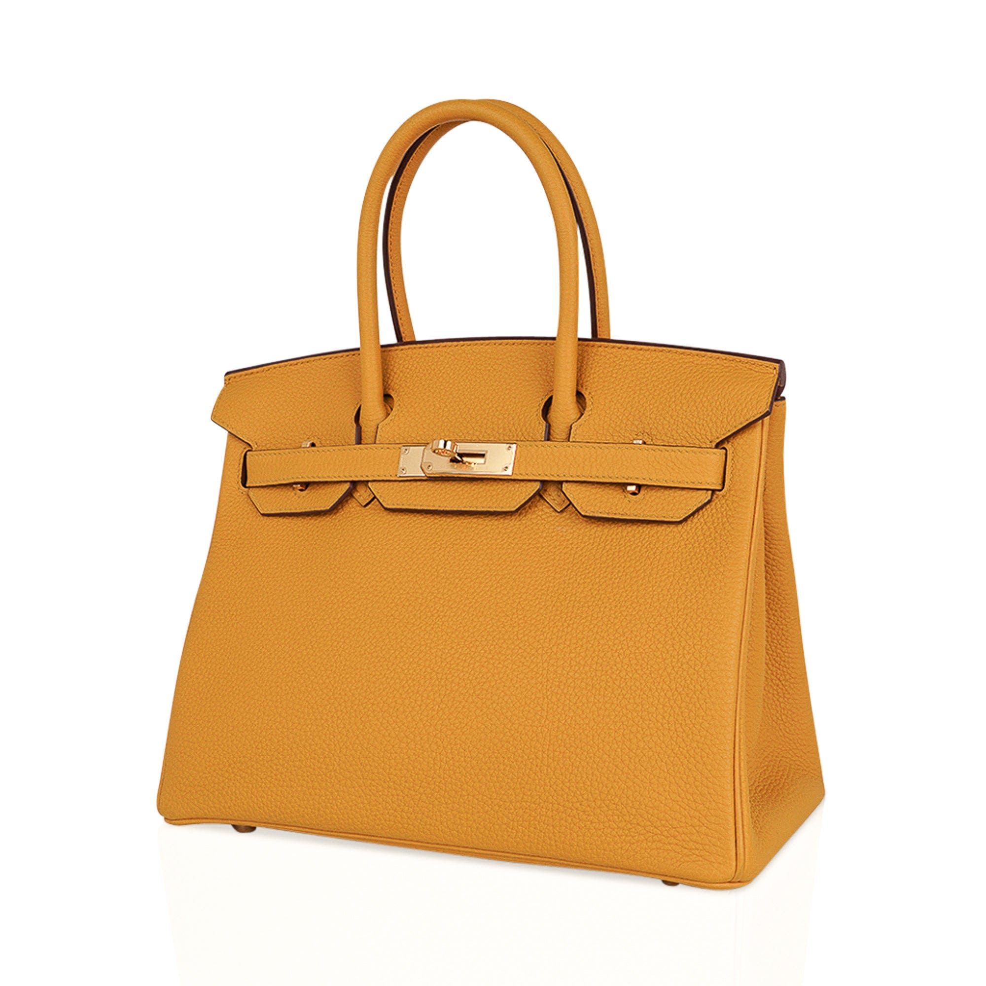 Hermes Birkin Bag Togo Orange 30 Women's Handbag - 30-ORANGE-TOGO-GOLD