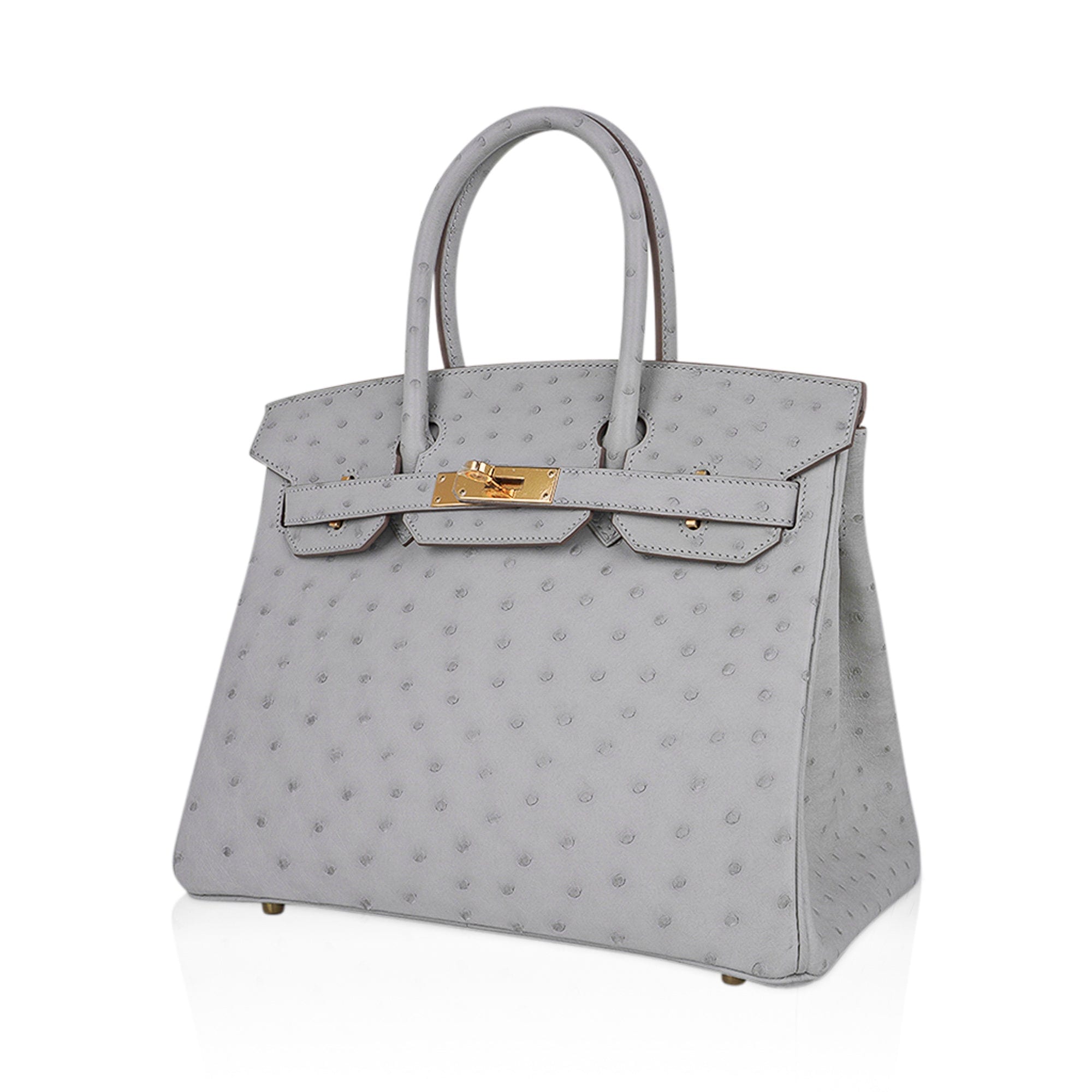 Birkin 30 ostrich handbag Hermès Gold in Ostrich - 32442662