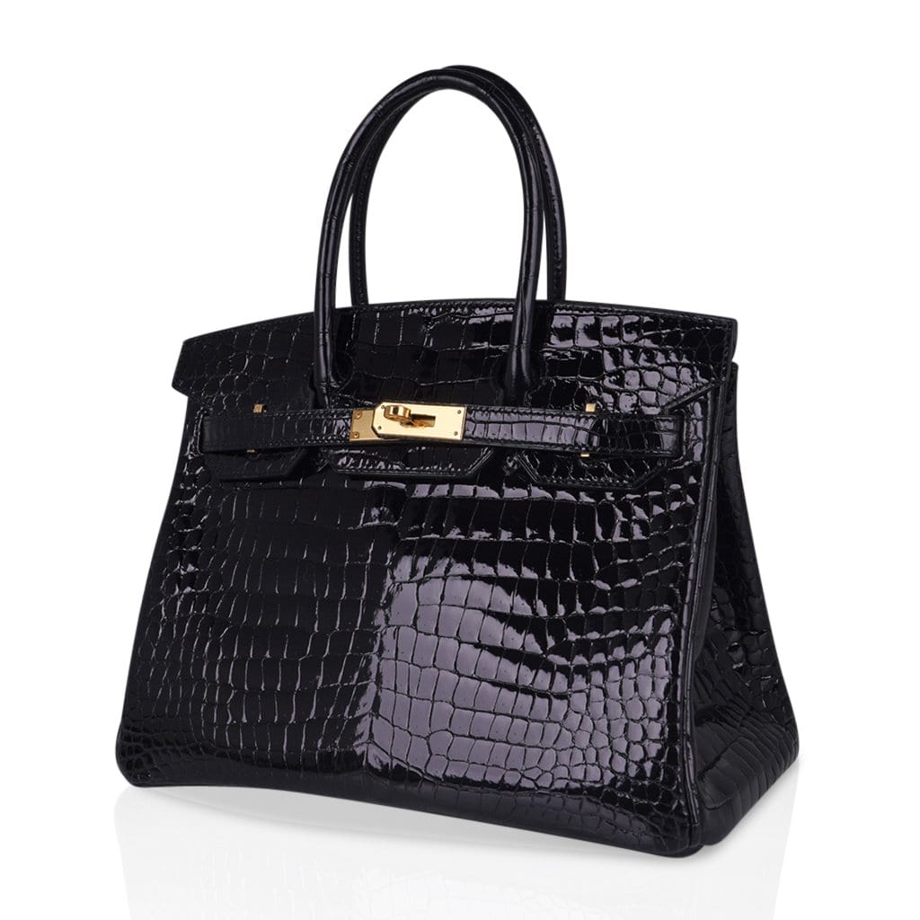 Hermès Birkin 35cm in Shiny Black Porosus Crocodile Leather with Palla –  Luxe Marché India