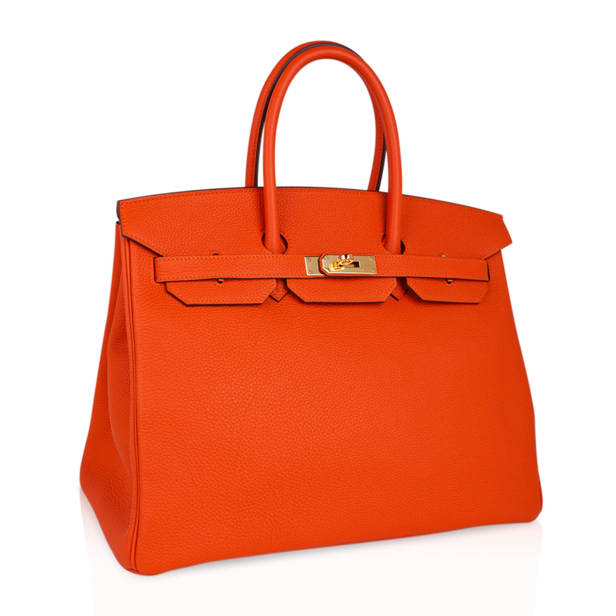 Hermes Birkin 35 Feu Orange Bag at 1stDibs  hermes orange bag, orange  hermes birkin bag, orange birkin bag