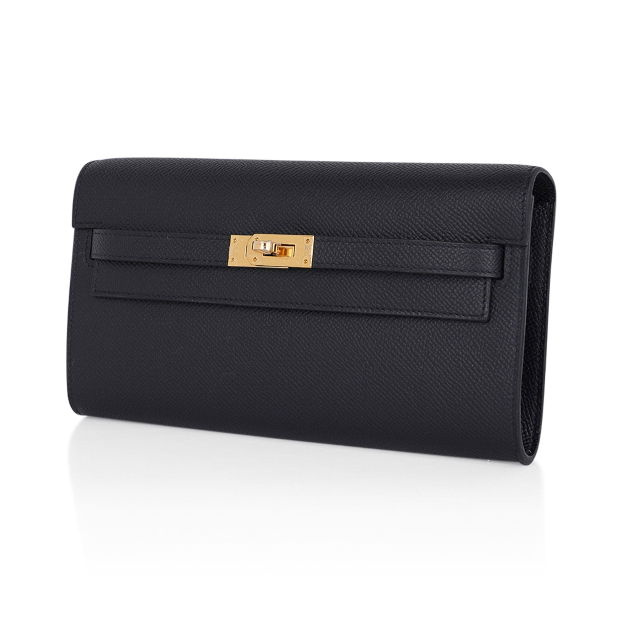 Hermes Kelly Classic Wallet Epsom Gold - US