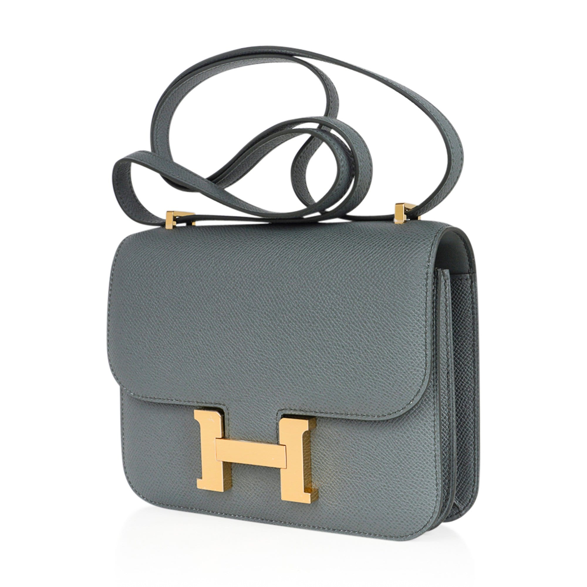 Hermes Vert Amande Epsom Leather Gold Finish Constance 18 Bag