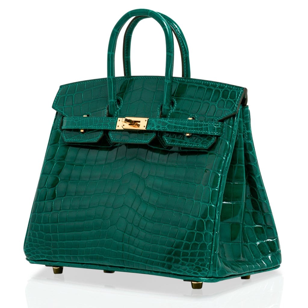 Birkin 25 crocodile handbag