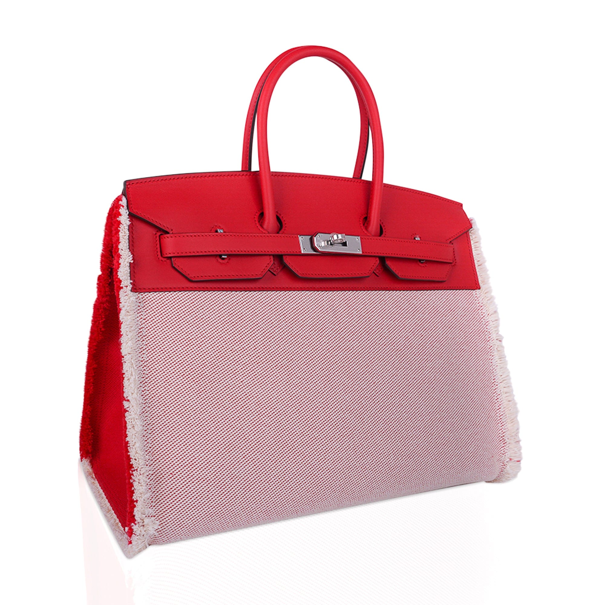 Hermes Limited Edition Birkin 35 Bag Faubourg Tropical Toile