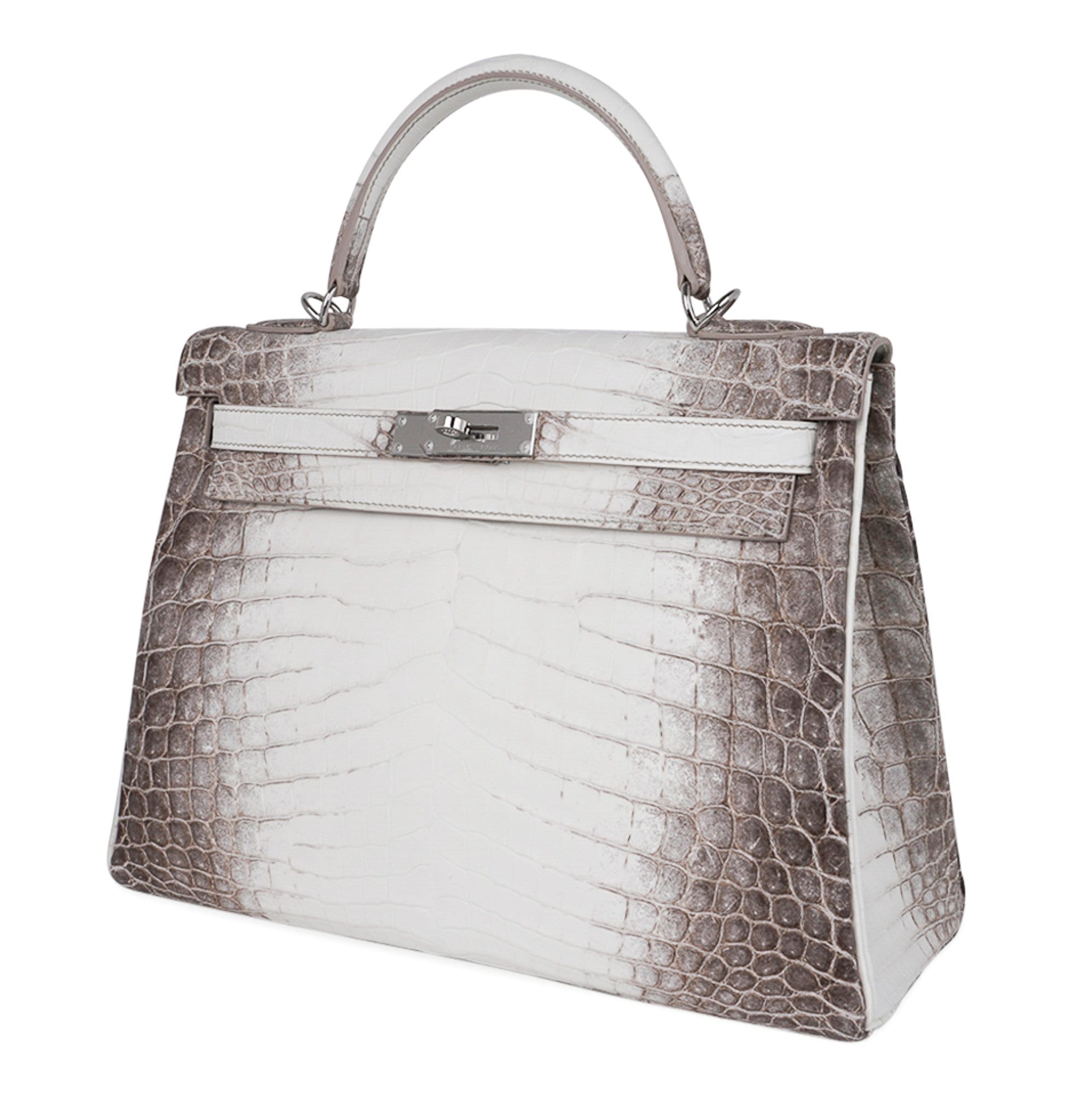 Hermes Limited Edition Kelly 32 Bag Himalaya Crocodile with Palladium –  Mightychic