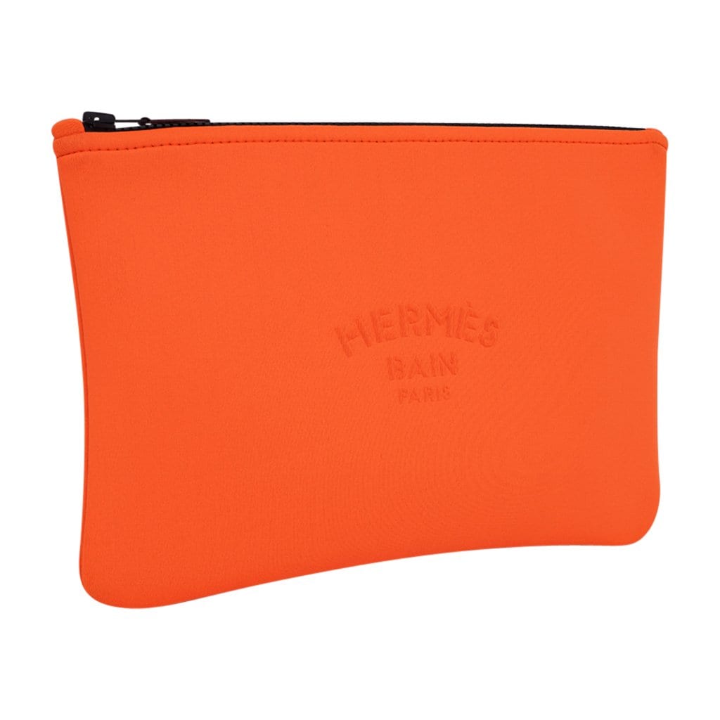 Hermes Bain Neobain Case Orange Medium Model – Mightychic