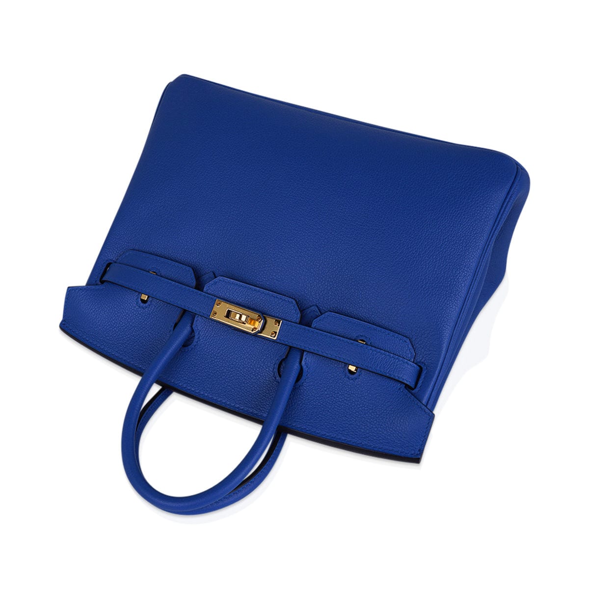 Hermes Birkin 25 Bag Blue Zellige Gold Hardware Novillo Leather